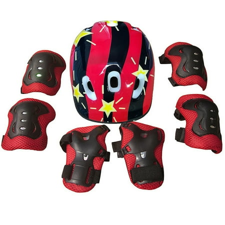 Kid s Protective Gear Set 7Pcs Sport Safety Equipment Adjustable Helmet+Knee Pads+Elbow Pads+Wrist Pads
Kid s Protective Gear Set 7Pcs Sport Safety Equipment Adjustable Helmet+Knee Pads+Elbow Pads+Wrist Pads