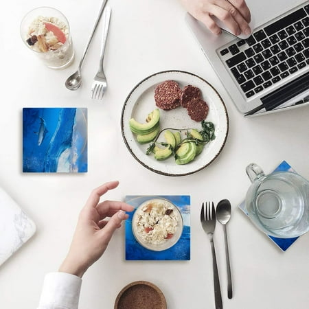 ZHANZZK Ocean Shark Underwater World Rainbow Print Set of 4 Coaster for Drinks Absorbent Ceramic Stone Coasters Cup Mat with Cork Base for Home Kitchen Room Coffee Table Bar Decor
ZHANZZK Ocean Shark Underwater World Rainbow Print Set of 4 Coaster for Drinks Absorbent Ceramic Stone Coasters Cup Mat with Cork Base for Home Kitchen Room Coffee Table Bar Decor