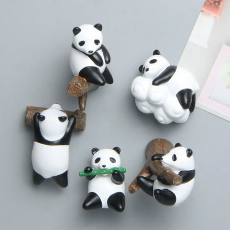 

Meijuhuga Fridge Magnet Adorable Removable Anti-fade Resin 3D Groveling Panda Magnetic Refrigerator Statue Decoration Home Decor