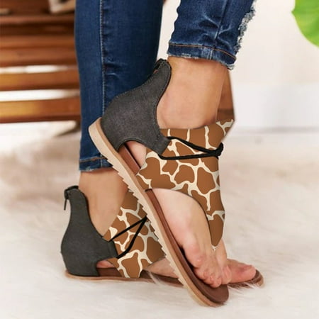 Sanbonepd Sandals Women Casual Flat Posh Vintage Animal Prints Flip Flop Comfy Sandals Zipper Shoe
Sanbonepd Sandals Women Casual Flat Posh Vintage Animal Prints Flip Flop Comfy Sandals Zipper Shoe