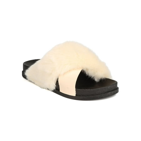 New Women Cape Robbin Fury-2 Mixed Media Cross Band Slip On Sandal
New Women Cape Robbin Fury-2 Mixed Media Cross Band Slip On Sandal