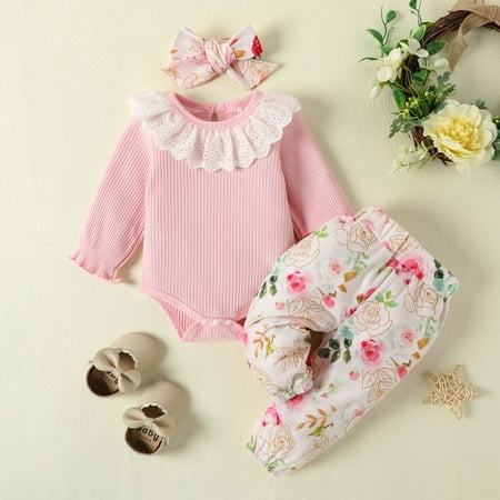 QISIWOLE Infant Toddler Baby Girls Cutout Pattern Long Sleeve Floral Trousers Headband Three Piece Set clearance under 10
QISIWOLE Infant Toddler Baby Girls Cutout Pattern Long Sleeve Floral Trousers Headband Three Piece Set clearance under 10