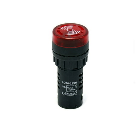 BCLONG AD16-22SM sound light alarm tick sound AC/DC12V Red LED Active Buzzer