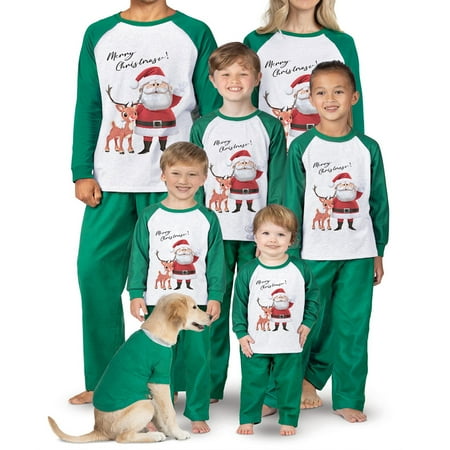 Christmas Family Matching Pajamas Set Santa Deer Print Long Sleeve Tops Elastic Waist Long Pants Sleepwear Outfits
Christmas Family Matching Pajamas Set Santa Deer Print Long Sleeve Tops Elastic Waist Long Pants Sleepwear Outfits
