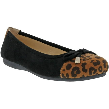 Bellini Sloop Womens Slip On Flat 11 Wide Black-tan-leopard