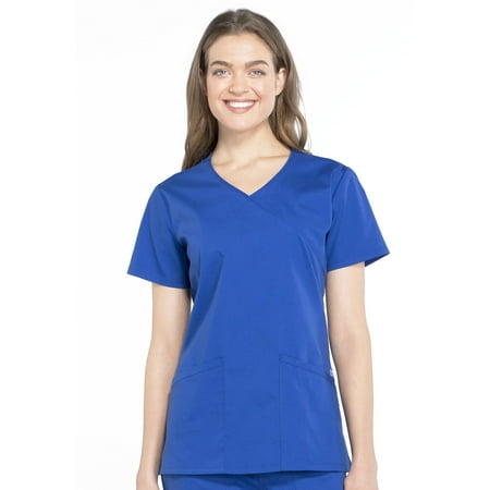 Cherokee Workwear Professionals Women s Scrubs Top Mock Wrap WW655