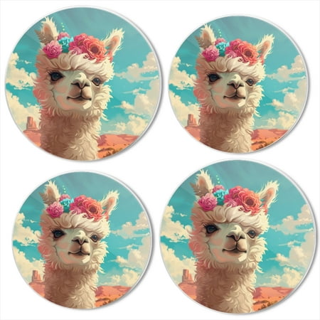BaHomeck Electric Stove Burner Covers Set of 4 Round Metal Gas Stove Burner Covers 8 Inch and 10 Inch Kitchen Decor White Alpaca With Colorful Flower Crown On Head
BaHomeck Electric Stove Burner Covers Set of 4 Round Metal Gas Stove Burner Covers 8 Inch and 10 Inch Kitchen Decor White Alpaca With Colorful Flower Crown On Head