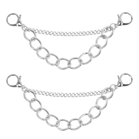 2pcs Shoe Chains Punk Style Shoe Charms Metal Shoe Chain Shoe Decoration