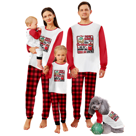 Matching Family Christmas Pajamas Sets Christmas Buffalo Plaid Stripe Printed Baby-Kids-Adult-Pet Size 2-Piece Top and Pants Bodysuits Pajamas Set
Matching Family Christmas Pajamas Sets Christmas Buffalo Plaid Stripe Printed Baby-Kids-Adult-Pet Size 2-Piece Top and Pants Bodysuits Pajamas Set