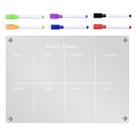 Hemoton 1 set of Acrylic Magnetic Dry Erase Board Kitchen Fridge Dry Erase Boards with Pens
Hemoton 1 set of Acrylic Magnetic Dry Erase Board Kitchen Fridge Dry Erase Boards with Pens