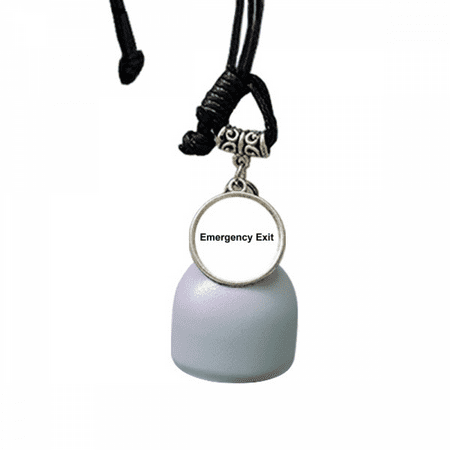 Emergency Exit Black Symbol Pattern Wind Chimes Bell Car Pendant