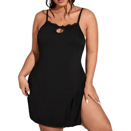 Sexy Cami Strap Slip Dress Sleeveless Black Plus Size Nightgowns & Sleepshirts (Women s)
Sexy Cami Strap Slip Dress Sleeveless Black Plus Size Nightgowns & Sleepshirts (Women s)