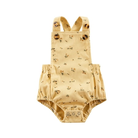 wdehow Lovely Baby Girls Printed Romper Sleeveless Square Neck Buttoned Suspender Elastic Waist Jumpsuit Triangle Crotch
wdehow Lovely Baby Girls Printed Romper Sleeveless Square Neck Buttoned Suspender Elastic Waist Jumpsuit Triangle Crotch