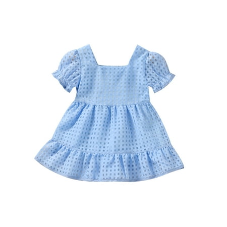Liliz Baby Girl Dress Short Sleeve Solid Color Square Neck Solid Hollowed Summer Dress
Liliz Baby Girl Dress Short Sleeve Solid Color Square Neck Solid Hollowed Summer Dress