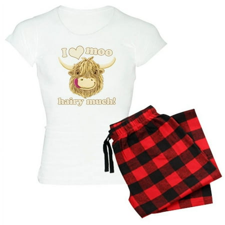 CafePress - Wee Hamish Loves Moo! Pajamas - Women s Light Pajamas