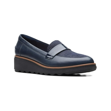 Clarks Womens Sharon Gracie Leather Comfort Loafers