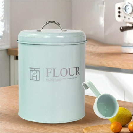 Flour Storage Bucket With Spoon 2.5Kg Storage Containers Flour Nuts