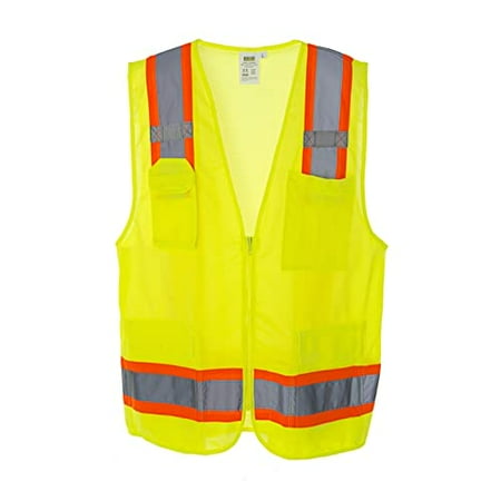 10-Pack of Cordova VS286-4XL Type R Class II Lime Surveyors Vest Solid Front And Mesh Back Two-Tone Contrasting Trim/Reflective Stripes Zipper Closure Multiple Pockets Dual Mic Tabs 4X-Large
10-Pack of Cordova VS286-4XL Type R Class II Lime Surveyors Vest Solid Front And Mesh Back Two-Tone Contrasting Trim/Reflective Stripes Zipper Closure Multiple Pockets Dual Mic Tabs 4X-Large