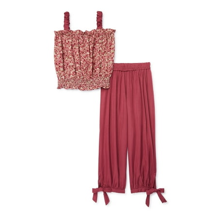 Denim Bay Toddler Girl Sleeveless Chiffon Top and Satin Tie Ankle Pants Set 2-Piece Sizes 2T-5T
Denim Bay Toddler Girl Sleeveless Chiffon Top and Satin Tie Ankle Pants Set 2-Piece Sizes 2T-5T