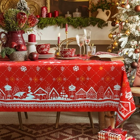 Christmas Tablecloth Christmas Table Cloth Winter Snowflake Xmas Holiday Rectangular Tablecloth For Christmas Decor Waterproof Wrinkle Free Red Christmas Tablecloth For Rectangle Tables 60 X 84
Christmas Tablecloth Christmas Table Cloth Winter Snowflake Xmas Holiday Rectangular Tablecloth For Christmas Decor Waterproof Wrinkle Free Red Christmas Tablecloth For Rectangle Tables 60 X 84