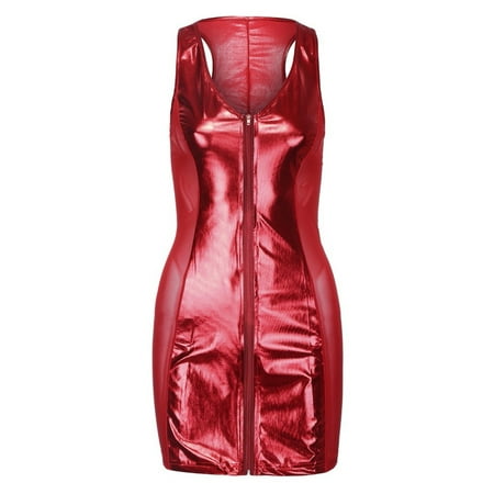 Lingerie for Women Women Set Clubwear Artificial Leather Siamese Zipper Underwear Bodysuit Red
Lingerie for Women Women Set Clubwear Artificial Leather Siamese Zipper Underwear Bodysuit Red