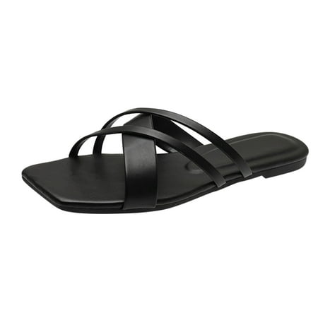 YanHoo Women s Flat Sandals Cross Strap Square Toe Non-slip Sandal Ladies Summer Casual Beach Slipper Shoes
YanHoo Women s Flat Sandals Cross Strap Square Toe Non-slip Sandal Ladies Summer Casual Beach Slipper Shoes