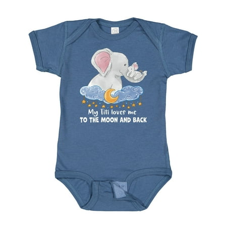 Inktastic My Titi Loves Me to the Moon and Back Elephant Family Gift Baby Boy or Baby Girl Bodysuit
Inktastic My Titi Loves Me to the Moon and Back Elephant Family Gift Baby Boy or Baby Girl Bodysuit