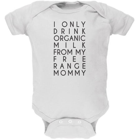 Organic Milk Free Range Mommy White Soft Baby One Piece