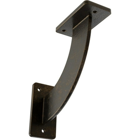 2 W x 7 D x 7 H Bradford Steel Bracket Antiqued Brass