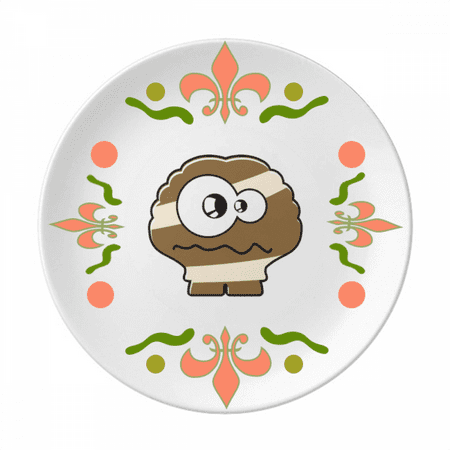 Universe And Alien Brown Alien Flower Ceramics Plate Tableware Dinner Dish