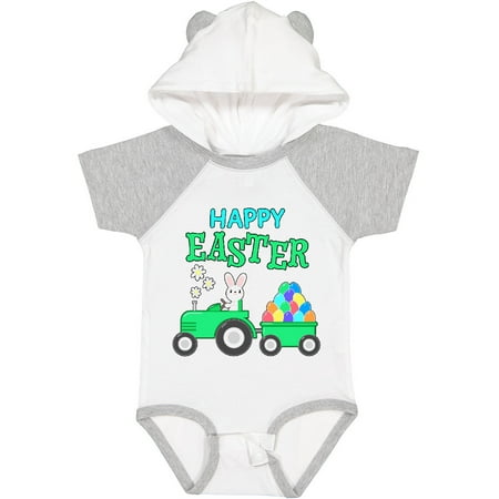 Inktastic Happy Easter Bunny and Tractor Gift Baby Boy or Baby Girl Bodysuit