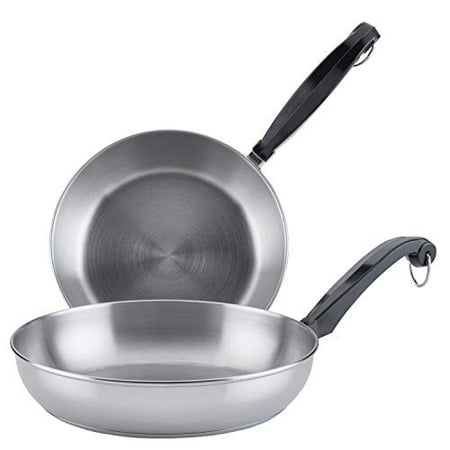 Farberware Classic Stainless Steel Frying Pan Set / Fry Pan Set / Stainless Steel Skillet Set - 8.25 Inch and 10 Inch Silver
Farberware Classic Stainless Steel Frying Pan Set / Fry Pan Set / Stainless Steel Skillet Set - 8.25 Inch and 10 Inch Silver