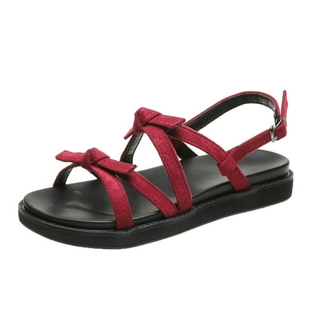 TAIAOJING Women s Sandals Summer Double Bow Suede Simple Buckle Thick Soled Thin Strap Sandals Zapatillas
TAIAOJING Women s Sandals Summer Double Bow Suede Simple Buckle Thick Soled Thin Strap Sandals Zapatillas