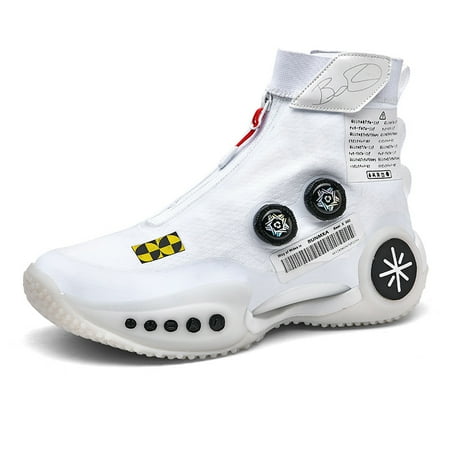 Men s High Top Basketball Shoes Breathable Lightweight Sport Sneakers For Running Walking Training