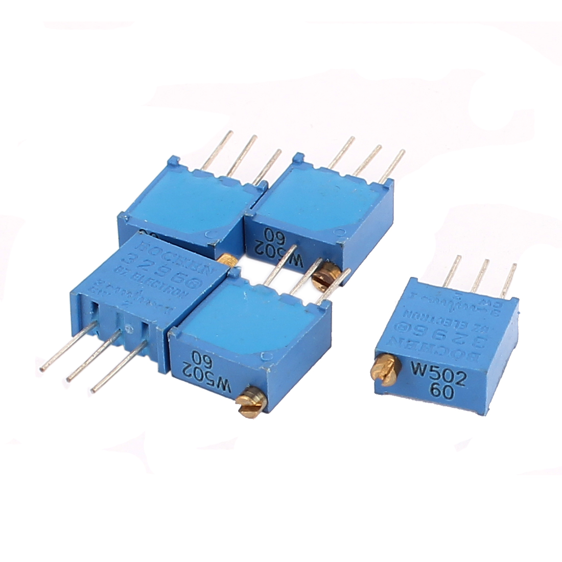 5 Pcs Potentiometer Trimmer Variable Resistor Resistive 3296 W502 5K