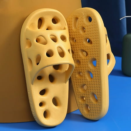 ZXHACSJ Cool Slippers Home Bathroom Home Light Soft-soled Slippers For Womens Slippers Yellow 36