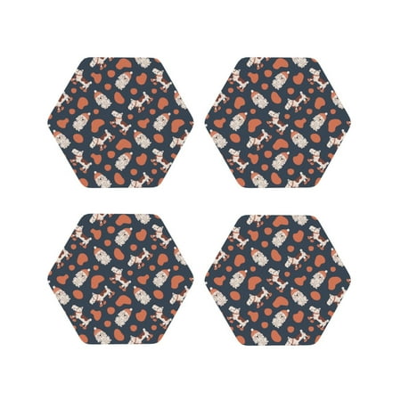 Fuzoiu Funny Dogs Print Leather Coasters Set Drink Coasters Set of 4 for Tabletop Protection Durable PVC Coasters Home Décor and Housewarming Gift-Hexagon
Fuzoiu Funny Dogs Print Leather Coasters Set Drink Coasters Set of 4 for Tabletop Protection Durable PVC Coasters Home Décor and Housewarming Gift-Hexagon