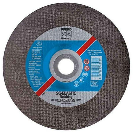 Pferd Pferd 63427 4-1/2\ X 1/8\ Notching Wheel 5/8-11 Thd. A 24 R Sg-inox - Type 27 (10 In A Box)
Pferd Pferd 63427 4-1/2\ X 1/8\ Notching Wheel 5/8-11 Thd. A 24 R Sg-inox - Type 27 (10 In A Box)
