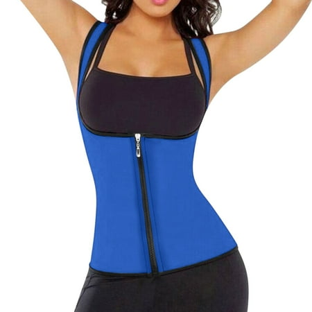 Shiusina Women Solid Zipper Fitness Corset Sport Body Shaper Vest Women Waist Trainer Workout Slimming Shaper Blue M
Shiusina Women Solid Zipper Fitness Corset Sport Body Shaper Vest Women Waist Trainer Workout Slimming Shaper Blue M