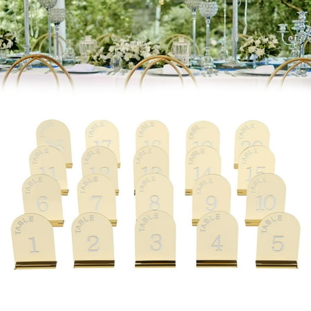 OUKANING 20PCS Gold Acrylic Table Numbers Party Table Numbers Wedding Table Numbers 1-20 Printed Diy Decor
OUKANING 20PCS Gold Acrylic Table Numbers Party Table Numbers Wedding Table Numbers 1-20 Printed Diy Decor