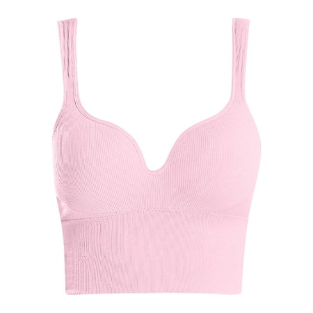Fsqjgq Sports Bras for Women Plus Size Full Coverage Unlined Underwear Push up Gathered Brassiere Racerback Fitness Running Yoga Bra Pink M
Fsqjgq Sports Bras for Women Plus Size Full Coverage Unlined Underwear Push up Gathered Brassiere Racerback Fitness Running Yoga Bra Pink M