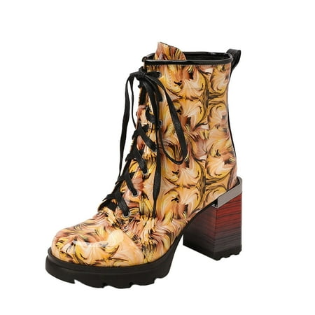 AnuYalue Boots on Clearance 2023 Platform Boots for Women Heeled Combat Boots Chunky Heel Booties Round Toe Lace Up High Heel Ankle Boots
AnuYalue Boots on Clearance 2023 Platform Boots for Women Heeled Combat Boots Chunky Heel Booties Round Toe Lace Up High Heel Ankle Boots