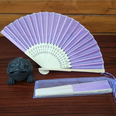 Alueeu Chinese Style Hand Held Fan Bamboo Silk Folding Fan Party Wedding Decor Yarn bag folding fan No. 10 light purple
Alueeu Chinese Style Hand Held Fan Bamboo Silk Folding Fan Party Wedding Decor Yarn bag folding fan No. 10 light purple