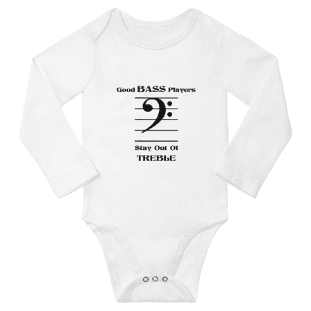 Good Bass Players Stay Out of Treble Cute Baby Long Sleeve Rompers Boy Girl Unisex (White 12-18M)
Good Bass Players Stay Out of Treble Cute Baby Long Sleeve Rompers Boy Girl Unisex (White 12-18M)
