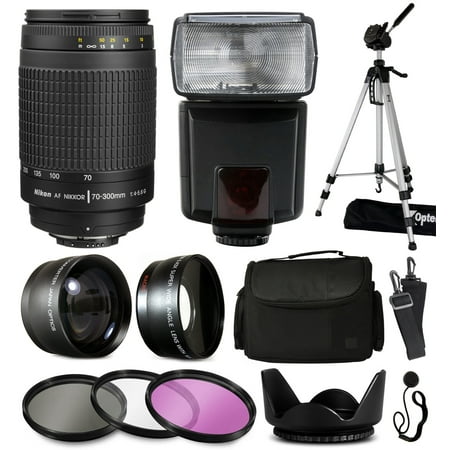 Nikon AF 70-300mm Manual Focus Lens+ Accessories with 2.2x & 0.43x Adapters + Flash + Tripod + Case + Filters for Nikon DF D7200 D7100 D7000 D5500 D5300 D5200 D5100 D5000 D3300 D3200 D3100 D3000 D300S Nikon AF 70-300mm Manual Focus Lens+ Accessories with 2.2x & 0.43x Adapters + Flash + Tripod + Case + Filters for Nikon DF D7200 D7100 D7000 D5500 D5300 D5200 D5100 D5000 D3300 D3200 D3100 D3000 D300S