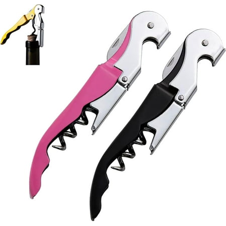 Seahorse Knife Can Opener 2 Packs Multifunctional Bottle Opener Corkscrew Wine Opener Stainless Steel Fold Bottle Opener for Bars Restaurants Home(Pink & Black)
Seahorse Knife Can Opener 2 Packs Multifunctional Bottle Opener Corkscrew Wine Opener Stainless Steel Fold Bottle Opener for Bars Restaurants Home(Pink & Black)
