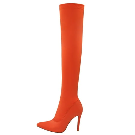 Paiwinds Boots for Women Women Boots Over-the-knee Super High Heel Zip Shoes Ladies Sexy Cotton Stilettos Stretch Boots Orange
Paiwinds Boots for Women Women Boots Over-the-knee Super High Heel Zip Shoes Ladies Sexy Cotton Stilettos Stretch Boots Orange