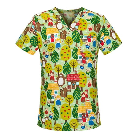 Frostluinai Nursing Uniform For Womens Scrubs Tops Color Casual Working Uniform With Pocket V-Neck Work Utility & Safety Tops Nursing Worker Protective Clothing Top
Frostluinai Nursing Uniform For Womens Scrubs Tops Color Casual Working Uniform With Pocket V-Neck Work Utility & Safety Tops Nursing Worker Protective Clothing Top