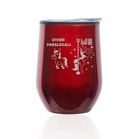 Stemless Wine Tumbler Coffee Travel Mug Glass with Lid Paralegal Superstar Unicorn Funny (Red)
Stemless Wine Tumbler Coffee Travel Mug Glass with Lid Paralegal Superstar Unicorn Funny (Red)