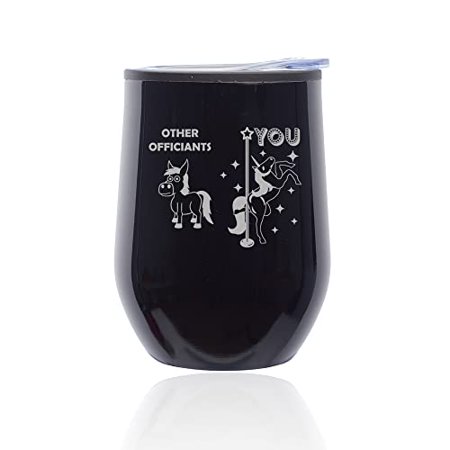 Stemless Wine Tumbler Coffee Travel Mug Glass with Lid Officiant Superstar Unicorn Funny (Black Midnight)
Stemless Wine Tumbler Coffee Travel Mug Glass with Lid Officiant Superstar Unicorn Funny (Black Midnight)